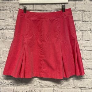 Isaac Mizrahi Pink Corduroy Pleated Skirt Size 8